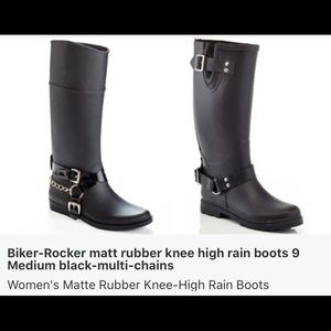 Women’s Matte Rubber Knee High Rain Boots